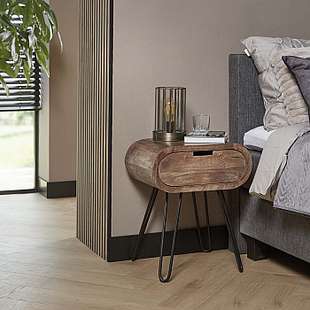 Nočný stolík 23-73 Barrel Drevo Mango