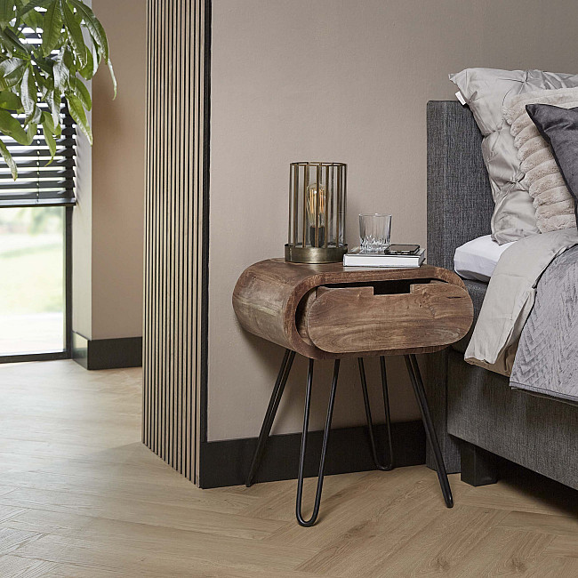 Nočný stolík 23-73 Barrel Drevo Mango