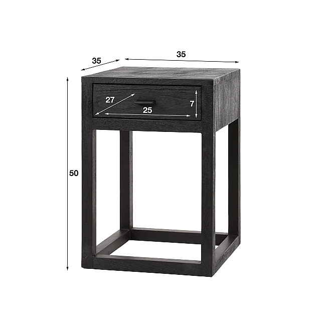 Nočný stolík 28-15 Square Drevo Mango