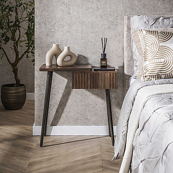 Nočný stolík 30-14 Carve Drevo Acacia - Ľavý