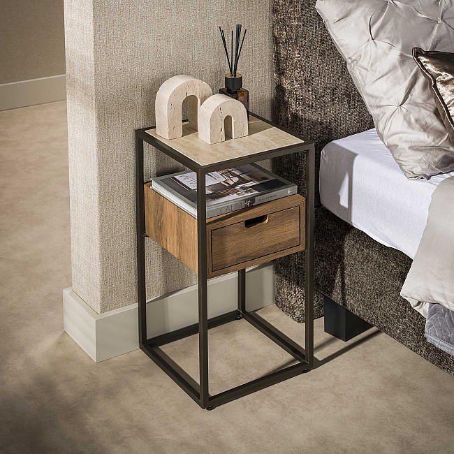 Nočný stolík 42-40 Cassetto Travertín