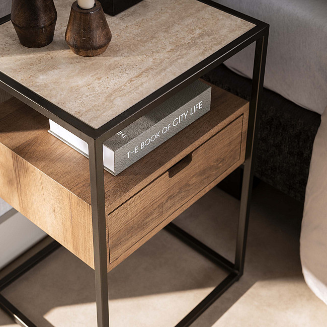 Nočný stolík 42-41 Cassetto Travertín