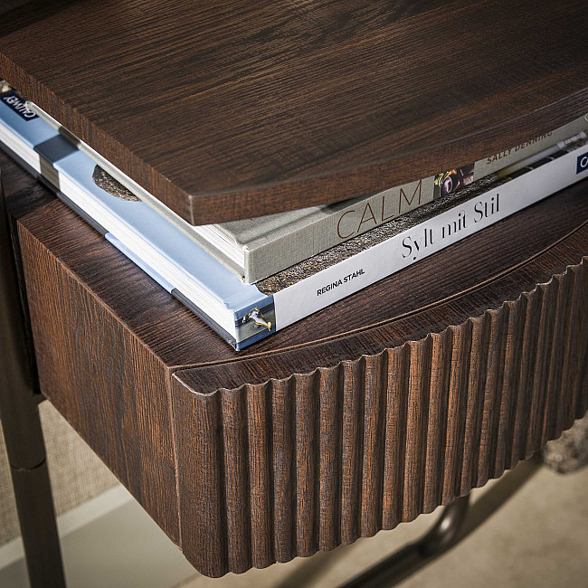 Nočný stolík 57-16 Bend Tmavo hnedý Dub - dyha