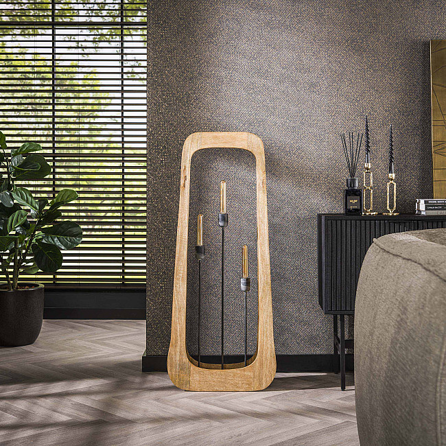 Stojaca lampa 72-95 Bray 3L Drevo Mango