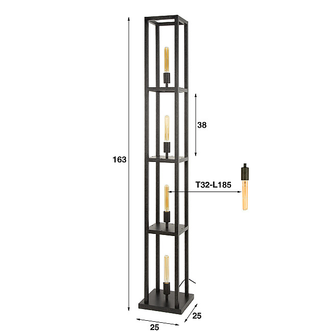 Stojaca lampa 73-14 Quadra 4L