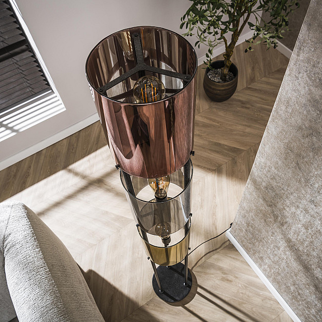 Stojaca lampa 73-45 Lucente 3L Multicolour Glass