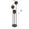 Stojaca lampa 74-50A Stellar 3L Brown Glass