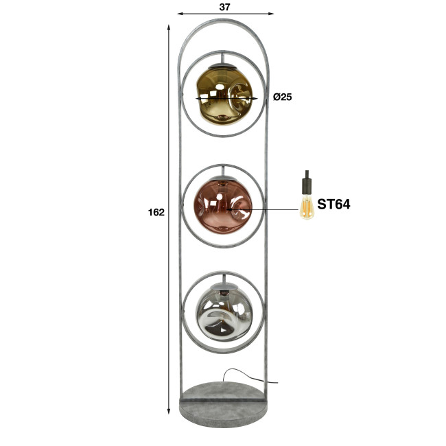 Stojaca lampa 74-55 3L Stellar