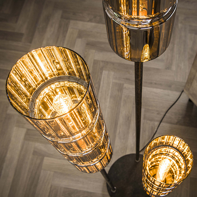 Stojaca lampa 77-13 Cylinder 3L Chromed Glass