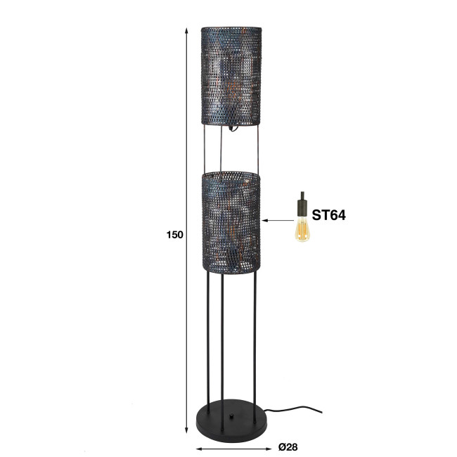 Stojaca lampa 81-09 2L Armor Tube