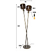 Stojaca lampa 84-30 Bronza 2L Brown Glass