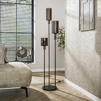 Stojaca lampa 84-35 Sepiora 3L Brown Glass