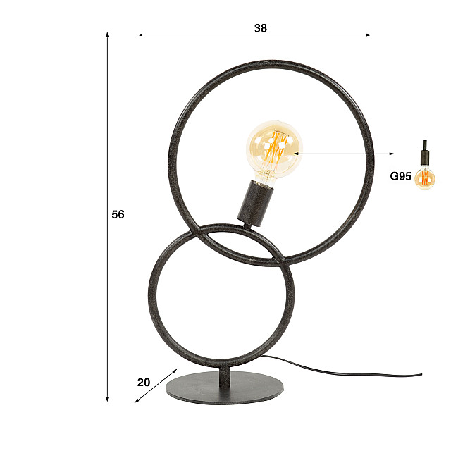 Stolová lampa 70-19 Loop 1L Artic Black