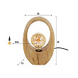 Stolová lampa 73-21 Arch 1L Drevo Mango