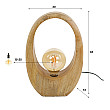 Stolová lampa 73-22 Arch 1L Drevo Mango