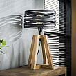 Stolová lampa 76-71 Twist 1L Drevo Mango