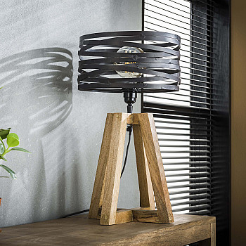 Stolová lampa 76-71 Twist 1L Drevo Mango