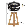 Stolová lampa 76-71 Twist 1L Drevo Mango