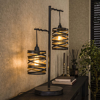 Stolová lampa 82-91 2L Spindle Slate Gray 