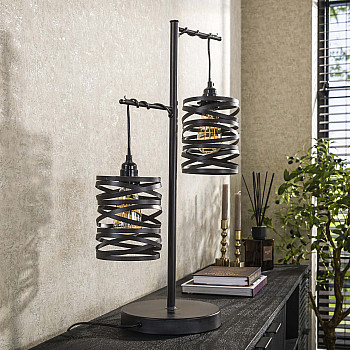Stolová lampa 82-91 2L Spindle Slate Gray 
