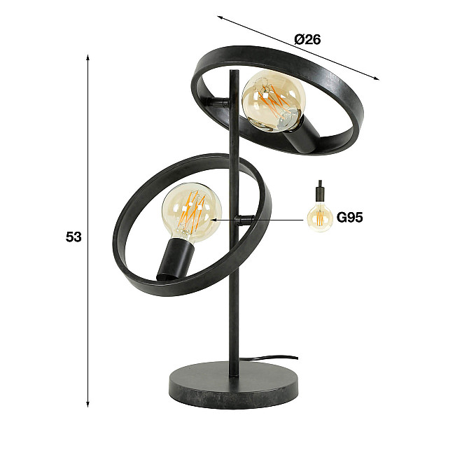 Stolová lampa 84-00 Hover 2L Charcoal
