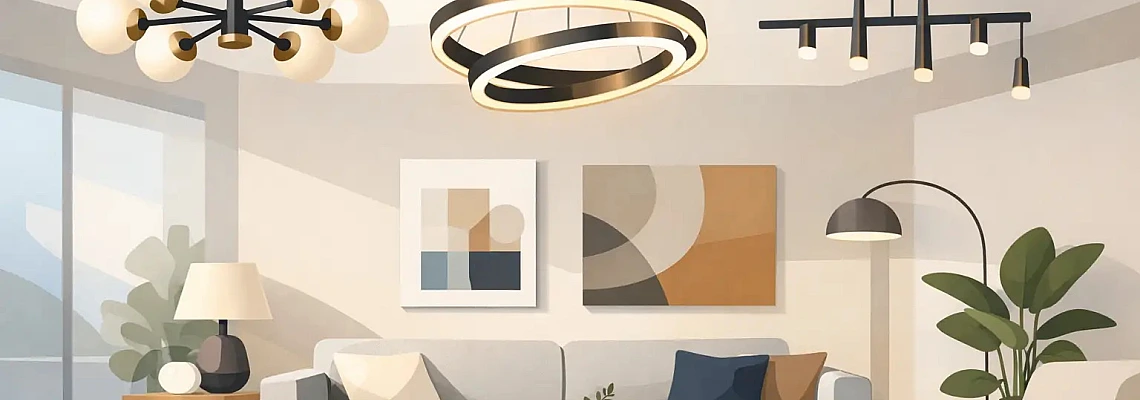 Moderné lustre do obývačky: ako vybrať správne