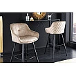 Barová stolička Euphoria 43686 Zamat - Champagne