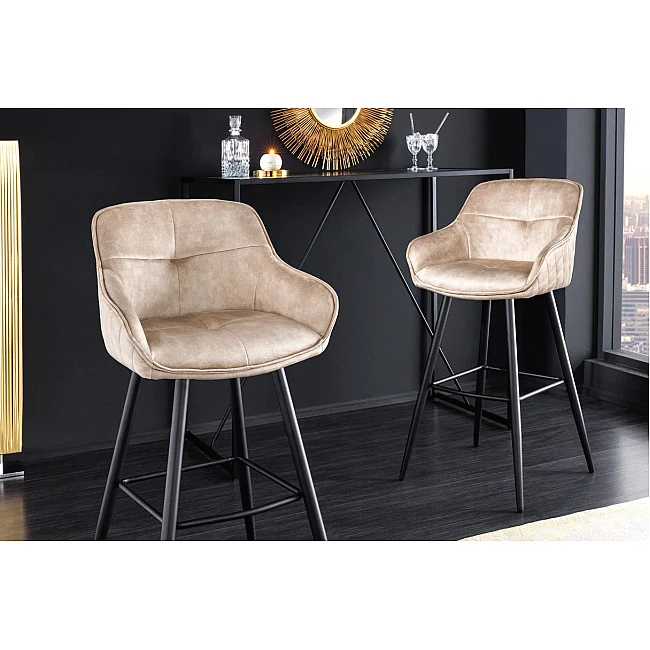 Barová stolička Euphoria 43686 Zamat - Champagne