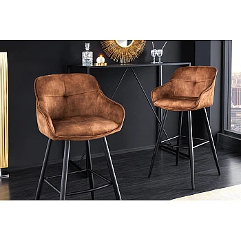 Barová stolička Euphoria 43689 Zamat - Hnedá