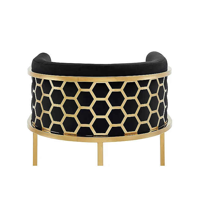 Barová stolička Elegance 47502 Zamat - Čierna