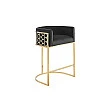 Barová stolička Elegance 47502 Zamat - Čierna