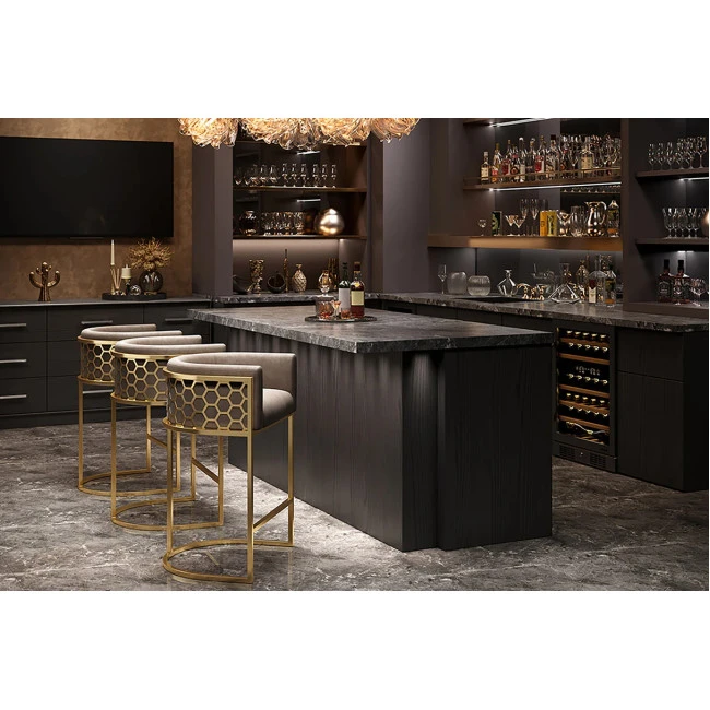 Barová stolička Elegance 47503 Zamat - Béžová