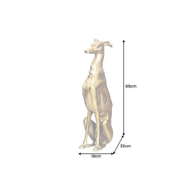 Dekorácia Grayhound 8891 Strieborná