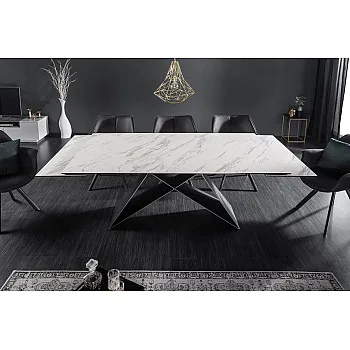 Rozkladací jedálenský stôl 39562 180/260 x 100cm White Look Ceramik 