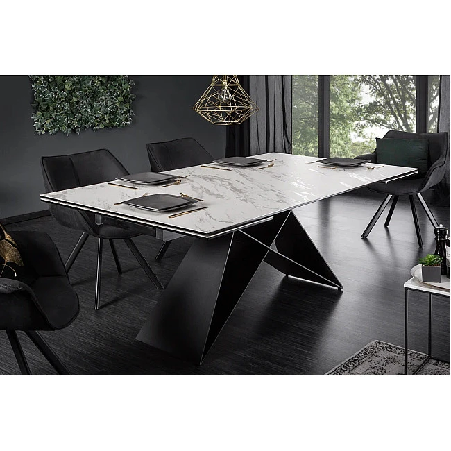 Rozkladací jedálenský stôl 39562 180/260 x 100cm White Look Ceramik