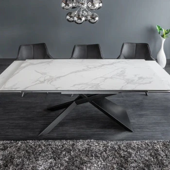 Rozkladací jedálenský stôl 40122 180/220/260 x 90cm White Ceramik 