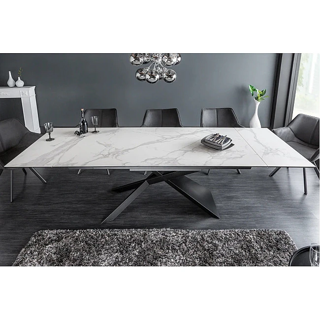 Rozkladací jedálenský stôl 40122 180/220/260 x 90cm White Ceramik