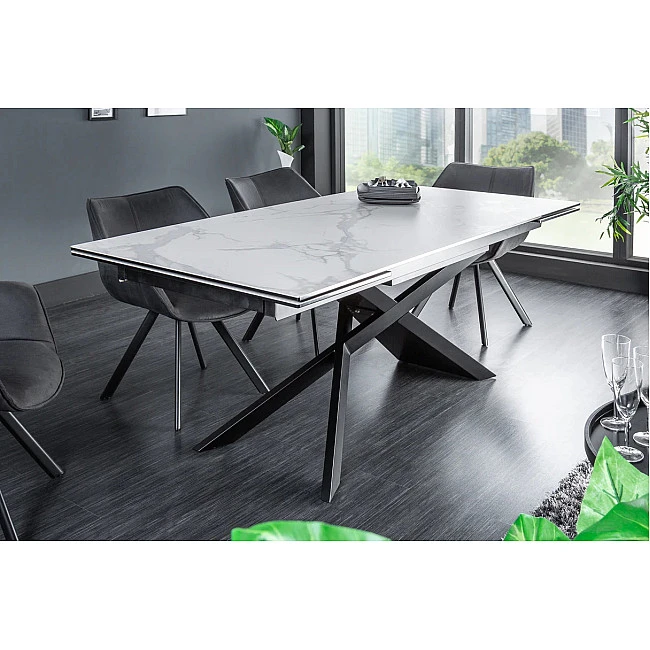 Rozkladací jedálenský stôl 40122 180/220/260 x 90cm White Ceramik