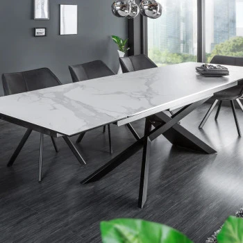 Rozkladací jedálenský stôl 40122 180/220/260 x 90cm White Ceramik 
