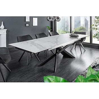 Rozkladací jedálenský stôl 40122 180/220/260 x 90cm White Ceramik 