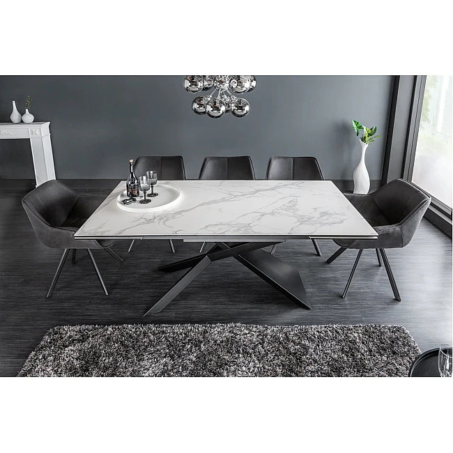 Rozkladací jedálenský stôl 40122 180/220/260 x 90cm White Ceramik