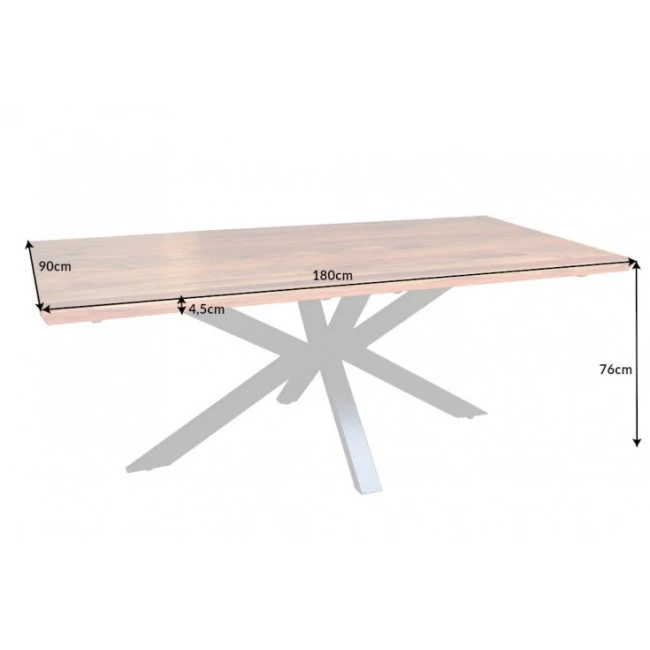 Jedálenský stôl 40246 180x90cm Masív drevo Palisander - Skladom u nás v Žiline - 1Ks