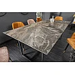 Jedálenský stôl 40668 200 x 100cm Marble Look Taupe Ceramik