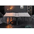 Rozkladací jedálenský stôl Eternity 41218 180/225x90cm Ceramik white marble
