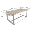 Jedálenský stôl Barracuda 43342 220x100cm Masív drevo Teak