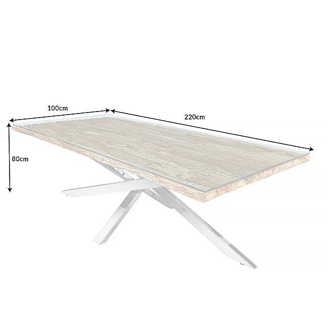 Jedálenský stôl Barracuda 43625 220x100cm Masív drevo Teak