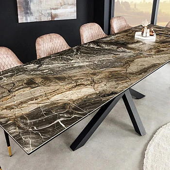Rozkladací jedálenský stôl Marvelous 43843 180/220/260x90cm Ceramik taupe marble