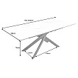 Rozkladací jedálenský stôl Alpine 43844 160/200x90cm Ceramik White marble
