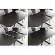 Rozkladací jedálenský stôl Alpine 43845 160/200x90cm Ceramik antracite