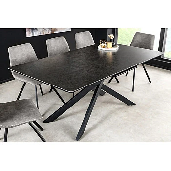 Rozkladací jedálenský stôl Alpine 43845 160/200x90cm Ceramik antracite